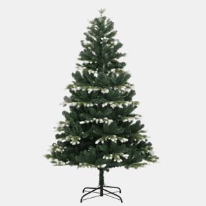 Árvore de Natal - Pinheiro de Natal artificial articulada c flocos de neve 180 cm