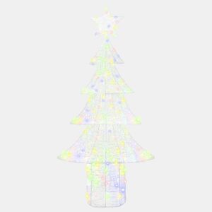 Árvore de Natal - Pinheiro de Natal com 240 LEDs Multicolor 180 cm Acrílo