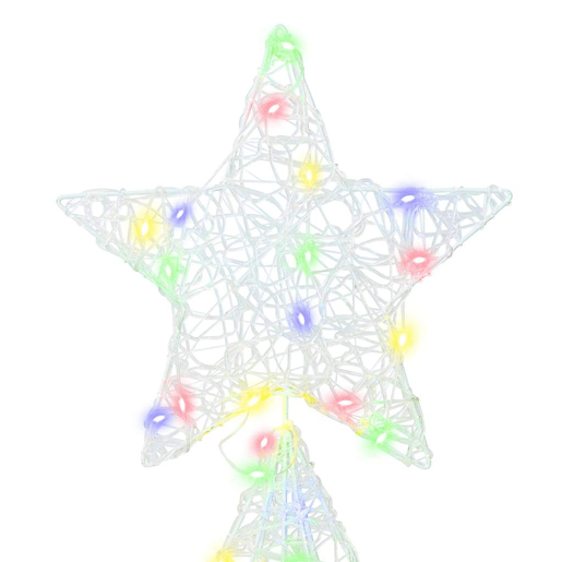 Árvore de Natal - Pinheiro de Natal com 240 LEDs Multicolor 180 cm Acrílo