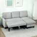 Sofá Cama Lino Sintético, Espuma HOMCOM, hogar - sofás y butacas Sofá Cama Lino Sintético, Espuma HOMCOM, hogar - sofás y butacas Gris