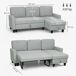 Sofá Cama Lino Sintético, Espuma HOMCOM, hogar - sofás y butacas Sofá Cama Lino Sintético, Espuma HOMCOM, hogar - sofás y butacas Gris
