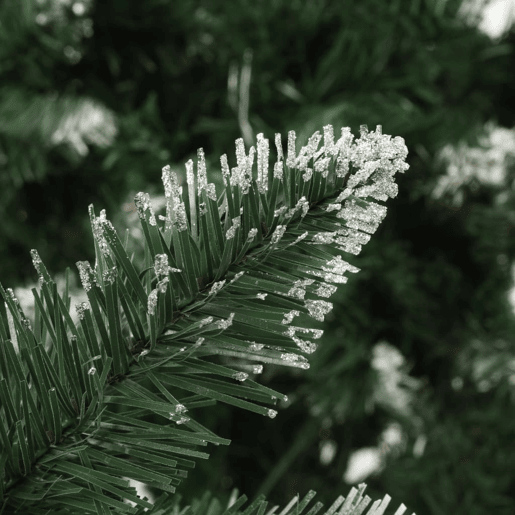 Árvore de Natal - Pinheiro de Natal artificial com pinhas e brilho branco 210 cm