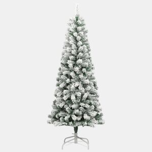 Árvore de Natal - Pinheiro de Natal artificial articulada c flocos de neve 180 cm