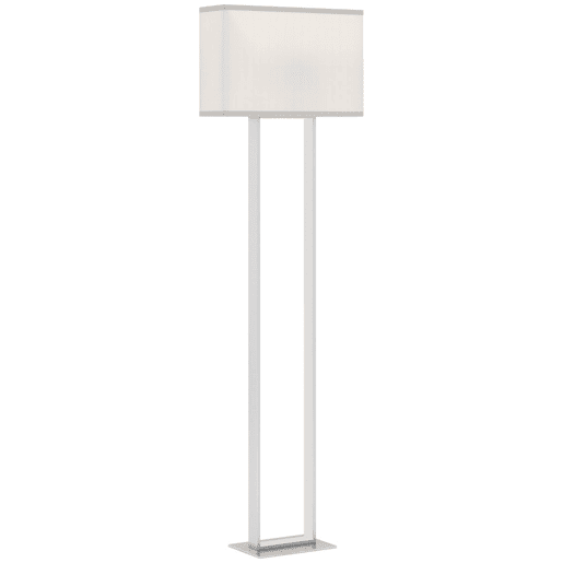 HOMCOM Candeeiro de Pé Moderno 150 cm Candeeiro de Pé para Sala de Estar com Ecrã de Tecido Luz Noturna Interruptor de Pé e Base Metálica para Dormitório Escritório Sala de Estar 45x15x150 cm Branco