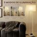 Lámpara de Pie Metal, Lino HOMCOM, hogar - iluminación Lámpara de Pie Metal, Lino HOMCOM, hogar - iluminación Blanco