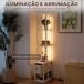 Lámpara de Pie MDF, Plástico HOMCOM, hogar - iluminación Lámpara de Pie MDF, Plástico HOMCOM, hogar - iluminación Blanco