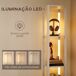 Lámpara de Pie MDF, Plástico HOMCOM, hogar - iluminación Lámpara de Pie MDF, Plástico HOMCOM, hogar - iluminación Blanco