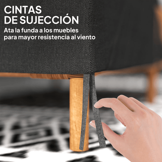 Outsunny Capa Protetora para Banco 2 Lugares Capa Protetora de Móveis Impermeável Exterior Jardim Proteção contra Chuva e Sol 140x84x5694 cm Preto