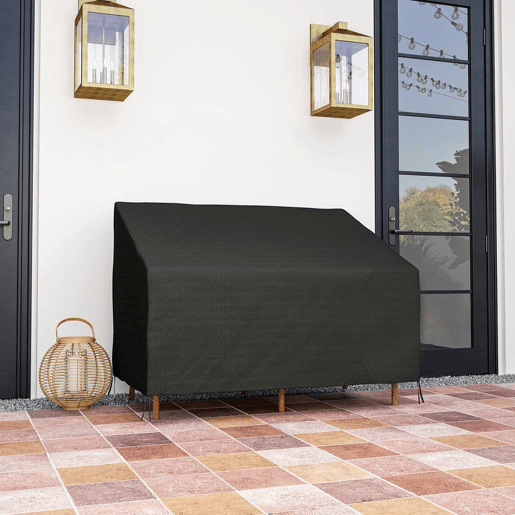Outsunny Capa Protetora para Banco 2 Lugares Capa Protetora de Móveis Impermeável Exterior Jardim Proteção contra Chuva e Sol 140x84x5694 cm Preto