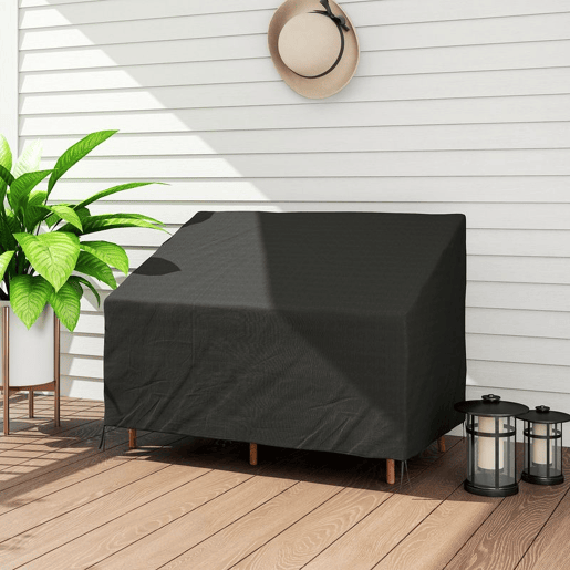 Outsunny Capa Protetora para Banco 2 Lugares Capa Protetora de Móveis Impermeável Exterior Jardim Proteção contra Chuva e Sol 140x84x5694 cm Preto
