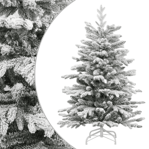 Árvore de Natal - Pinheiro de Natal artificial articulada c flocos de neve 210 cm