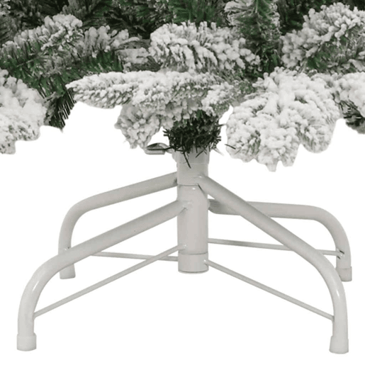 Árvore de Natal - Pinheiro de Natal artificial articulada c flocos de neve 210 cm