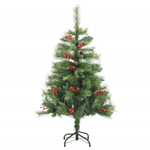 Árvore de Natal - Pinheiro de Natal artificial articulada c pinhas e bagas 150 cm