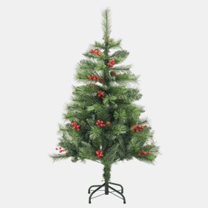 Árvore de Natal - Pinheiro de Natal artificial articulada c pinhas e bagas 150 cm