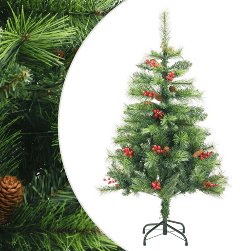Árvore de Natal - Pinheiro de Natal artificial articulada c pinhas e bagas 150 cm