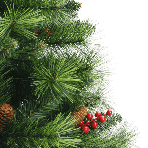 Árvore de Natal - Pinheiro de Natal artificial articulada c pinhas e bagas 150 cm
