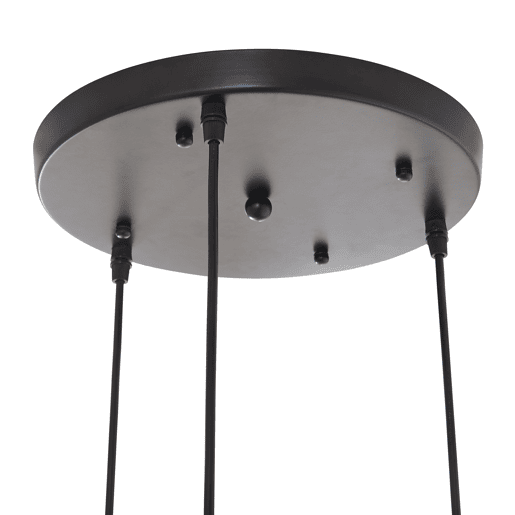 Candeeiro suspenso Lulled com 3 Abajures Cilíndricos Duplos GU10 200x28x28cm - Preto  Ouro lux.pro