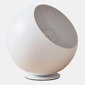 Candeeiro de mesa Lukkodso 1xE27 abajur esférico metal Ø20x20 cm Branco lux.pro