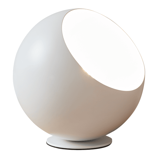Candeeiro de mesa Lukkodso 1xE27 abajur esférico metal Ø20x20 cm Branco lux.pro