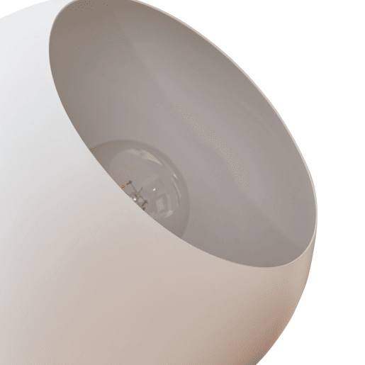 Candeeiro de mesa Lukkodso 1xE27 abajur esférico metal Ø20x20 cm Branco lux.pro