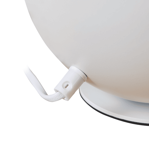 Candeeiro de mesa Lukkodso 1xE27 abajur esférico metal Ø20x20 cm Branco lux.pro