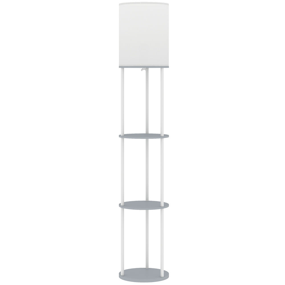 Lámpara de Pie MDF, Metal HOMCOM, hogar - iluminación