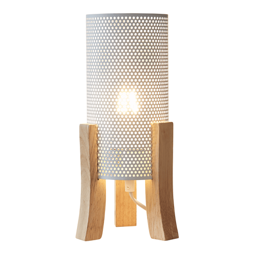 Candeeiro de mesa Joelleldsvin aspeto de rede E27 30x14x14 cm branco lux.pro
