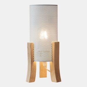 Candeeiro de mesa Joelleldsvin aspeto de rede E27 30x14x14 cm branco lux.pro