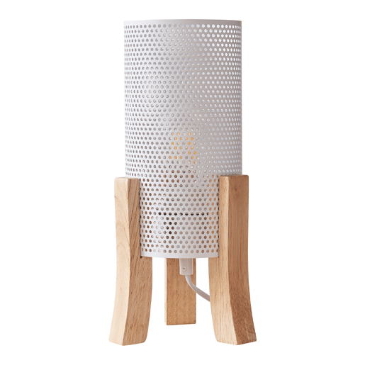 Candeeiro de mesa Joelleldsvin aspeto de rede E27 30x14x14 cm branco lux.pro