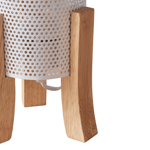 Candeeiro de mesa Joelleldsvin aspeto de rede E27 30x14x14 cm branco lux.pro