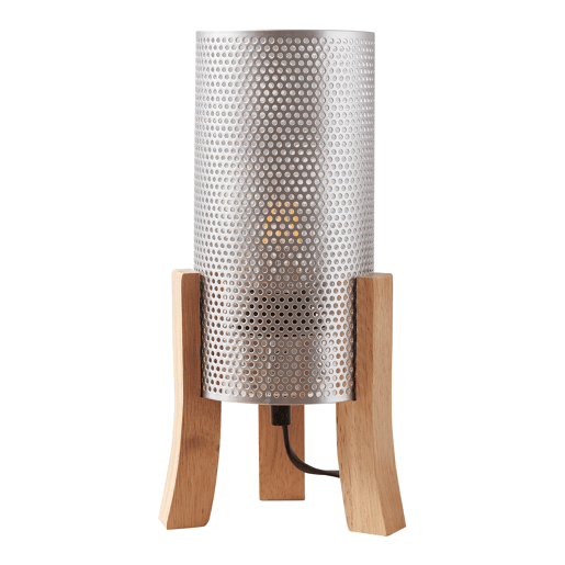 Candeeiro de mesa Joelleldsvin aspeto de rede E27 30x14x14 cm prateado lux.pro