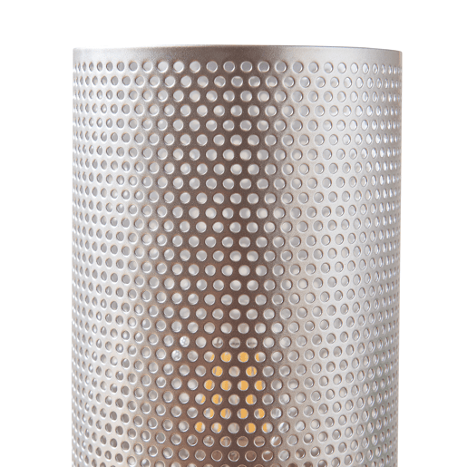 Candeeiro de mesa Joelleldsvin aspeto de rede E27 30x14x14 cm prateado lux.pro