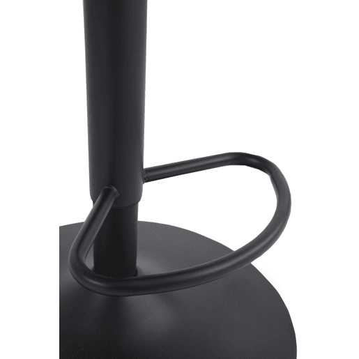 Pacote com 2 banquetas estofadas em chenille creme e pés em metal preto