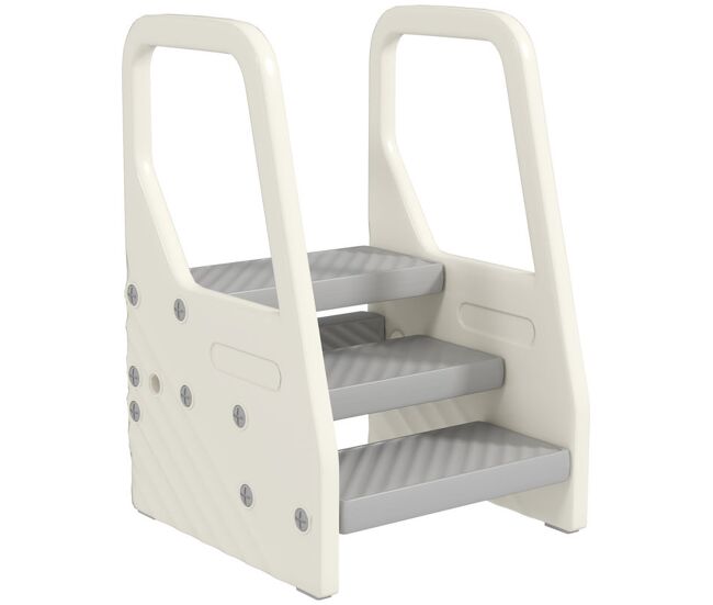 Aiyaplay taburete para niños ajustable de 2 a 3 peldaños, torre de aprendizaje, escalera para niños de 2-5 años, superficie antideslizante, para baño,