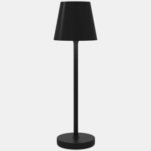HOMCOM Candeeiro de Mesa com Luzes LED Candeeiro de Mesa Sem Fios Recarregável por USB-C 3 Cores Ecrã de Acrílico para Quarto Sala Ø11,2x36,5 cm Preto
