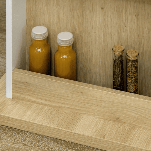 HOMCOM Ilha de Cozinha, para 4 Pessoas, Móvel de Cozinha Multifuncional, Mesa de Jantar com 4 Portas, Compartimentos Abertos, Prateleira Ajustável, 110x70x75,5 cm, Carvalho e Branco
