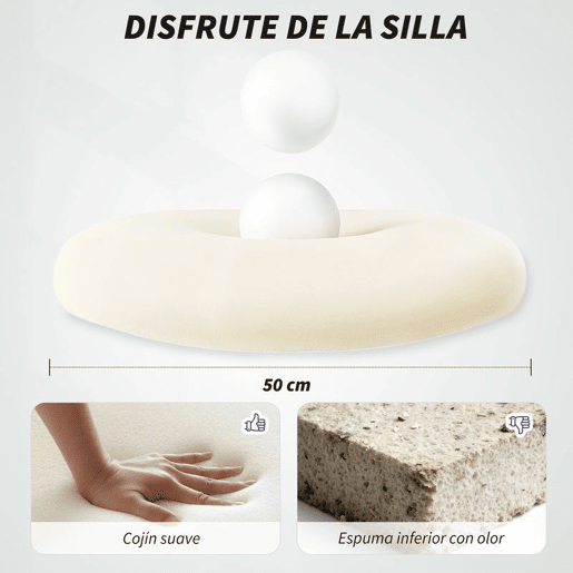 HOMCOM Cadeira de Escritório Ergonómica Cadeira de Escritório Giratória com Suporte Lombar e Apoios de Braços 3D Dobráveis Apoio de Cabeça Integrado Função de Basculante e Altura Ajustável 64x65x108-118 cm Cinzento