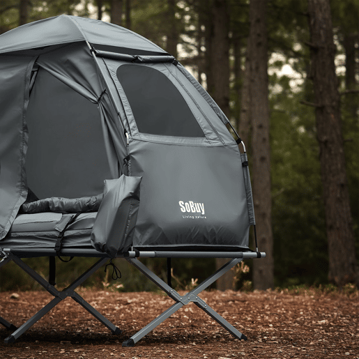 SoBuy Cama de acampamento, cama de camping, Estanislau OGS32-HG