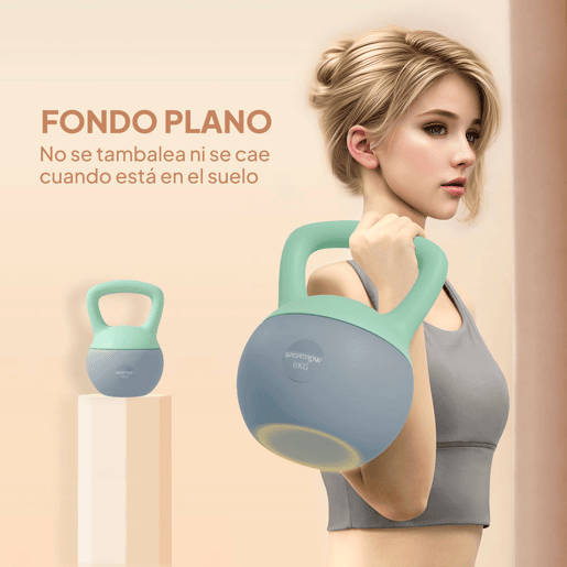 SPORTNOW Kettlebell de 6 kg Pesa Russa Preenchida de Areia Metálica e Alça Antiderrapante para Treino de Musculação em Casa Ginásio 19x19x28 cm Cinzento