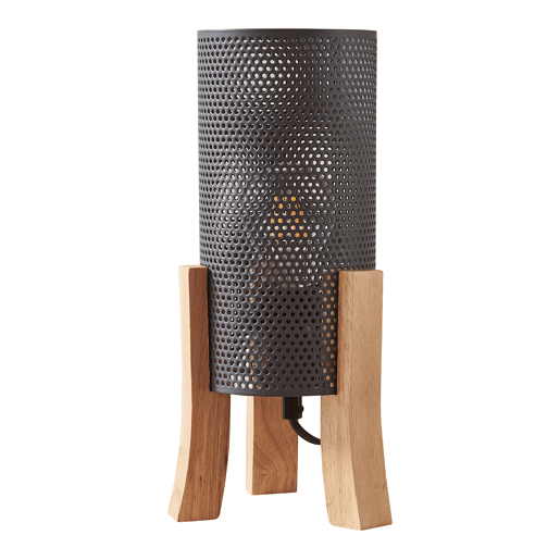 Candeeiro de mesa Joelleldsvin aspeto de rede E27 30x14x14 cm cinzento lux.pro