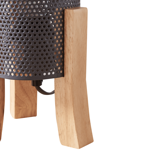 Candeeiro de mesa Joelleldsvin aspeto de rede E27 30x14x14 cm cinzento lux.pro