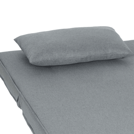 HOMCOM Poltrona 2 em 1 Sofá Cama Individual Dobrável com Encosto Ajustável e Almofada para Sala de Estar Dormitório Escritório Carga 125 kg 90x78x79 cm Cinza