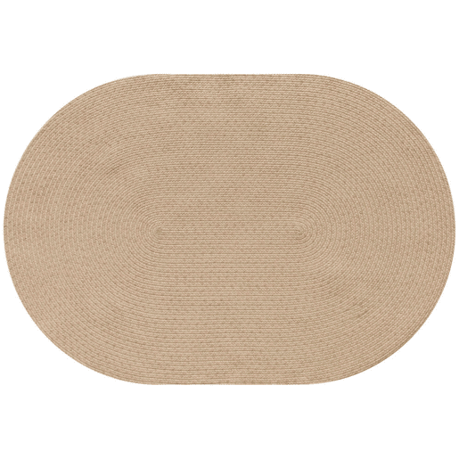 HOMCOM Tapete Oval para Sala de Estar 170x120 cm Tapete Lavável à Máquina Tecido à Mão Estilo Rústico Tapete para Sala de Estar Quarto Sala de Jantar Bege