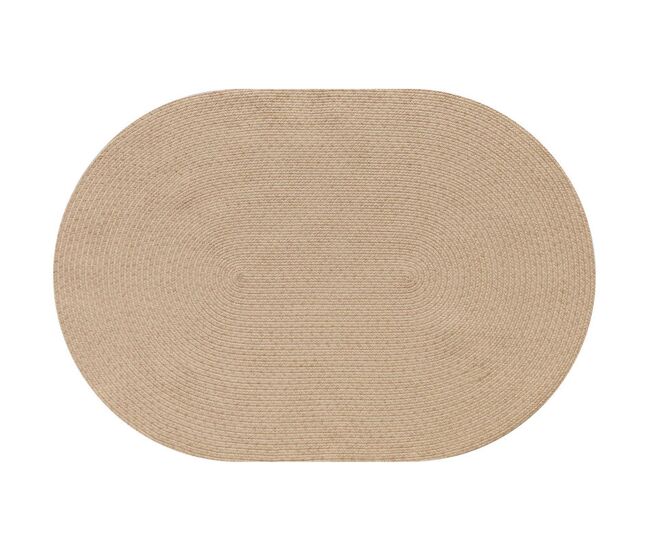 Homcom alfombra salón ovalado 170x120 cm alfombra lavable en lavadora tejido a mano estilo rústico tapete para sala de estar dormitorio comedor