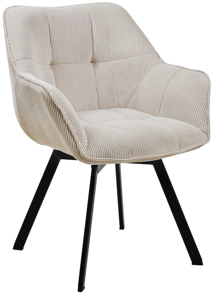 silla de comedor jordi cord pana crema 59x60x81 cm