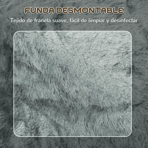 PawHut Escada para Animais de Estimação com 3 Degraus 2 em 1 com Capa Removível e Lavável Escada para Cães Gatos 35x46x35 cm Cinza