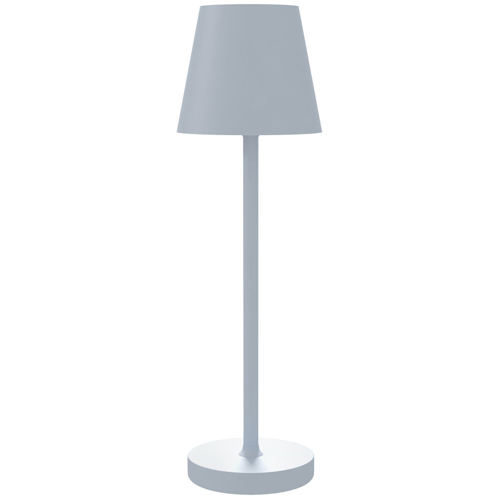 Homcom lámpara de mesita de noche inalámbrica, lámpara de mesa táctil con luces led, usb-c recargable, 3 temperaturas de color y pantalla de acrílico,