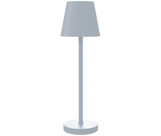 Homcom lámpara de mesita de noche inalámbrica, lámpara de mesa táctil con luces led, usb-c recargable, 3 temperaturas de color y pantalla de acrílico,