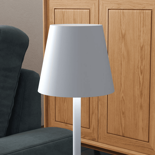 HOMCOM Candeeiro de Mesa com Luzes LED Candeeiro de Mesa Sem Fios Recarregável por USB-C 3 Cores Ecrã de Acrílico para Quarto Sala Ø11,2x36,5 cm Branco