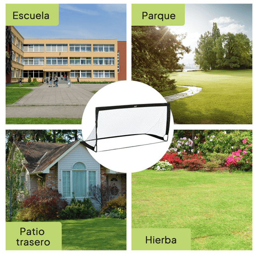 HOMCOM Balizas de Futebol Dobráveis Balizas de Futebol para Crianças e Adultos com Saco de Transporte para Exterior Jardim Treino 183x90x90 cm Preto